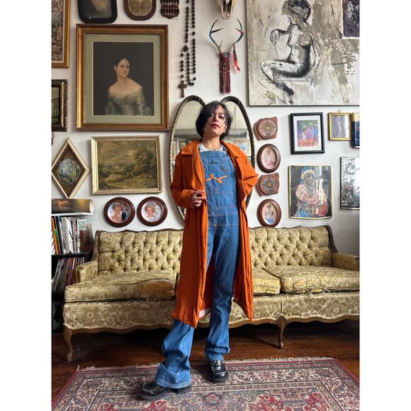 Pumpkin Polka Dot Autumn Duster Size Small by LEITH - Picture 8 of 12